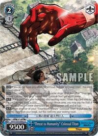 "Threat to Humanity" Colossal Titan - Attack on Titan - Weiss Schwarz card