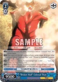 "Broken Wall" Colossal Titan - Attack on Titan - Weiss Schwarz card