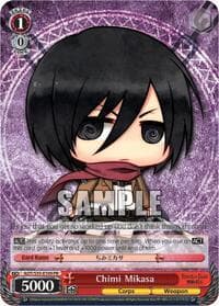 Chimi Mikasa - Attack on Titan - Weiss Schwarz card