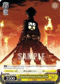 Warring Front Lines, Eren - Attack on Titan - Weiss Schwarz card