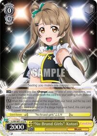"No Brand Girls" Kotori - Love Live! DX - Weiss Schwarz card