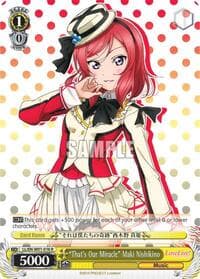 "That's Our Miracle" Maki Nishikino - Love Live! DX - Weiss Schwarz card