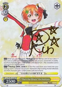 "That's Our Miracle" Rin Hoshizora (SP) - Love Live! DX - Weiss Schwarz card