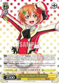 "That's Our Miracle" Rin Hoshizora - Love Live! DX - Weiss Schwarz card
