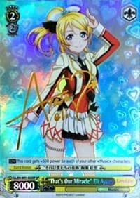 "That's Our Miracle" Eli Ayase (SP) - Love Live! DX - Weiss Schwarz card