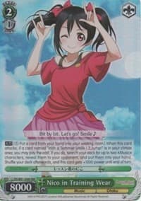 Nico in Training Wear (RRR) - Love Live! DX - Weiss Schwarz card