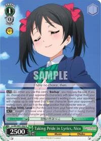 Taking Pride in Lyrics, Nico - Love Live! DX - Weiss Schwarz card