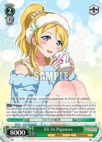 Eli in Pajamas - Love Live! DX - Weiss Schwarz card