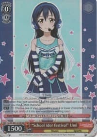 "School idol festival" Umi (RRR) - Love Live! DX - Weiss Schwarz card