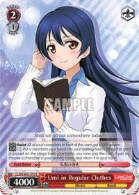 Umi in Regular Clothes - Love Live! DX - Weiss Schwarz card