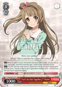 "Let's Go Out Together~" Kotori - Love Live! DX - Weiss Schwarz card