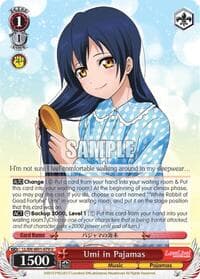 Umi in Pajamas - Love Live! DX - Weiss Schwarz card