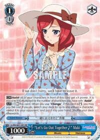 "Let's Go Out Together~" Maki - Love Live! DX - Weiss Schwarz card