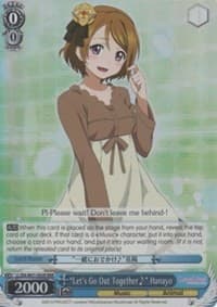 "Let's Go Out Together~" Hanayo (RRR) - Love Live! DX - Weiss Schwarz card