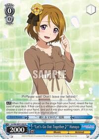 "Let's Go Out Together~" Hanayo - Love Live! DX - Weiss Schwarz card