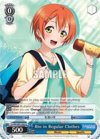 Rin in Regular Clothes - Love Live! DX - Weiss Schwarz card
