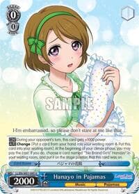 Hanayo in Pajamas - Love Live! DX - Weiss Schwarz card