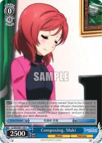 Composing, Maki - Love Live! DX - Weiss Schwarz card