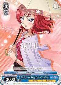 Maki in Regular Clothes - Love Live! DX - Weiss Schwarz card