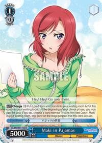 Maki in Pajamas - Love Live! DX - Weiss Schwarz card