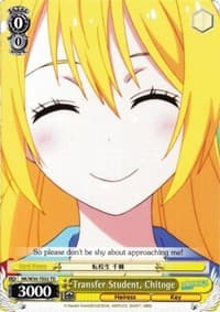 Transfer Student, Chitoge (TD) - NISEKOI -False Love- - Weiss Schwarz card