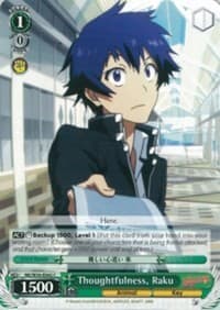 Thoughtfulness, Raku - NISEKOI -False Love- - Weiss Schwarz card