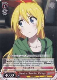 Words of Promise, Chitoge - NISEKOI -False Love- - Weiss Schwarz card