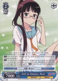 Girl in Glasses, Ruri - NISEKOI -False Love- - Weiss Schwarz card