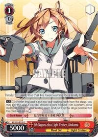 6th Nagara-class Light Cruiser, Abukuma - KanColle - Weiss Schwarz card