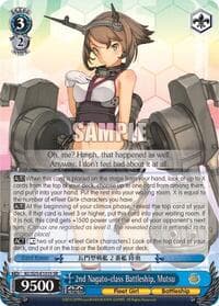 2nd Nagato-class Battleship, Mutsu (SR) - KanColle - Weiss Schwarz card