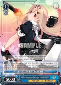 4th Shiratsuyu-class Destroyer, Yudachi-Kai-Ni (SR) - KanColle - Weiss Schwarz card