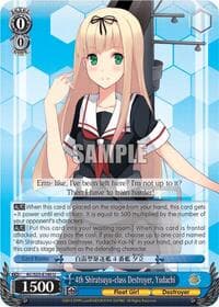 4th Shiratsuyu-class Destroyer, Yudachi - KanColle - Weiss Schwarz card