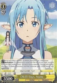 "ALO" Days, Asuna - Sword Art Online II - Weiss Schwarz card