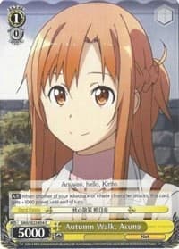 Autumn Walk, Asuna - Sword Art Online II - Weiss Schwarz card