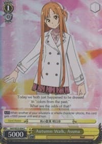 Autumn Walk, Asuna (Parallel Foil) - Sword Art Online II - Weiss Schwarz card