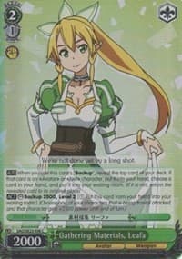 Gathering Materials, Leafa (Parallel Foil) - Sword Art Online II - Weiss Schwarz card