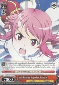 Mob Hunting Together, Lisbeth - Sword Art Online II - Weiss Schwarz card
