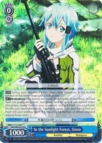 In the Sunlight Forest, Sinon (Parallel Foil) - Sword Art Online II - Weiss Schwarz card