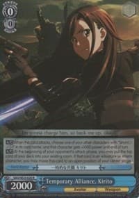 Temporary Alliance, Kirito (Parallel Foil) - Sword Art Online II - Weiss Schwarz card