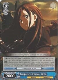 Temporary Alliance, Kirito - Sword Art Online II - Weiss Schwarz card