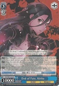 End of Fate, Kirito - Sword Art Online II - Weiss Schwarz card