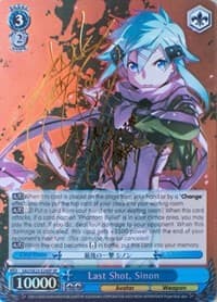 Last Shot, Sinon (SP) - Sword Art Online II - Weiss Schwarz card