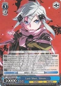 Last Shot, Sinon - Sword Art Online II - Weiss Schwarz card