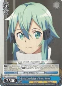 Basic Knowledge of Guns, Sinon - Sword Art Online II - Weiss Schwarz card