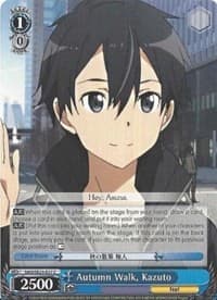 Autumn Walk, Kazuto - Sword Art Online II - Weiss Schwarz card