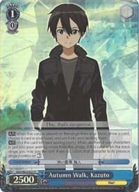 Autumn Walk, Kazuto (Parallel Foil) - Sword Art Online II - Weiss Schwarz card