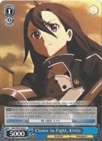 Choice to Fight, Kirito - Sword Art Online II - Weiss Schwarz card