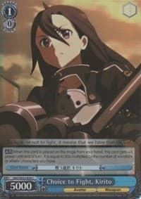 Choice to Fight, Kirito (Parallel Foil) - Sword Art Online II - Weiss Schwarz card