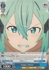 Angry Sinon - Sword Art Online II - Weiss Schwarz card
