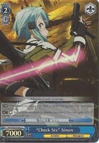 "Check Six" Sinon (Parallel Foil) - Sword Art Online II - Weiss Schwarz card